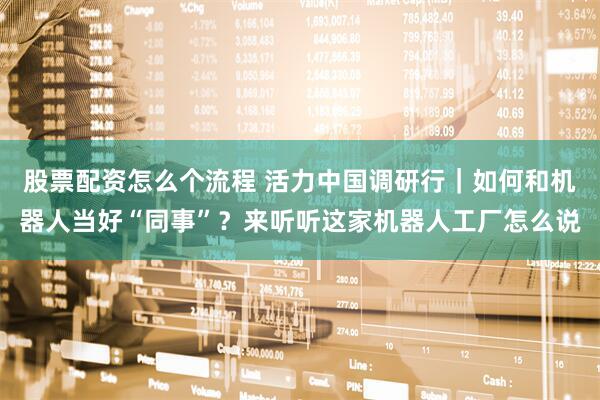 股票配资怎么个流程 活力中国调研行｜如何和机器人当好“同事”？来听听这家机器人工厂怎么说