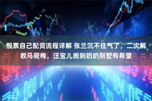 股票自己配资流程详解 张兰沉不住气了，二次解救马筱梅，汪宝儿搬到奶奶别墅有希望